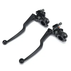 Pair Black Aluminum Motorcycle Brake & Clutch Lever For Honda CG 125 Cable Front Brake