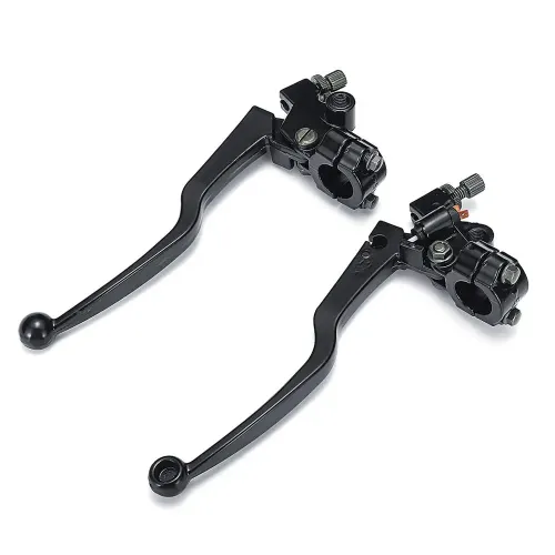 Pair Black Aluminum Motorcycle Brake & Clutch Lever For Honda CG 125 Cable Front Brake