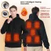 TENGOO HZ07 Smart Heated Zipper Hoodies Sweatshirt 7 Heating Areas Quick Heating USB Rechargeable Washable Safety Fashion Oversize Jacket for Winter Outdoors Keep Warm