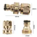 Brass 3/4" Hose Quick Connector Male and Female Set Water Hose Fitting European Style Leak Proof Rubber Washer Easy Installation Gardening Accessories