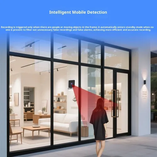 3MP Smart Mini Window Security Camera WiFi 5G Dual Band Wireless Motion Detect AI Color Night Vision Two Way Audio Indoors Surveillance Camera
