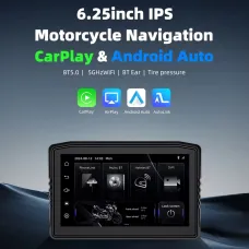 6.25" Wireless CarPlay Moto Android Auto Portable Digital Dashboard Anti Theft Removable Screen GPS Motorcycle Navigation