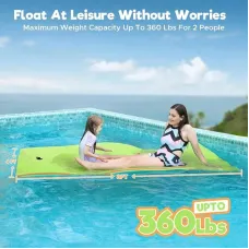 WARMOUNTFloating Water Pad for Single, 8 x 4 FTear-Resistant 3-Layer XPFoam Floating Mat Recreation Relaxing Lily Pad for Pool Lake River Ocean Boats Outdoor Water Activities