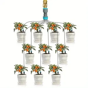 1 Set Garden Automatic Irrigation Device Horticulture Irrigation System with 10 Dripper Greenhouse Balcony Pot Plant Accessories Drip Irrigation Device