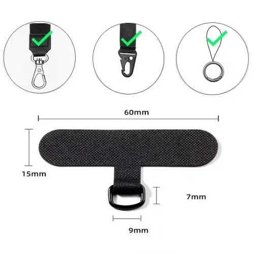 1Pcs Universal TPU Mobile Phone Anti-lost Lanyard Card Clip Gasket Nylon Detachable Phone Hanging Cord Strap Patch Tether Pad