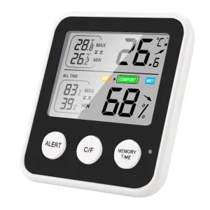 High-Precision Lcd Electronic Digital Display Indoor Temperature And Humidity Meter  Multi-Functional Household