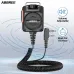 ABBREE AR-158 Wireless Handheld Microphone Stepless Volume 800mAh Long Standby Type-C Charging 3.5mm Jack Rotatable Hook Clip for Outdoor Communication