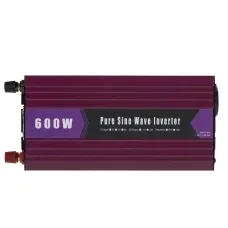600W Pure Sine Wave Power Inverter DC 12V 24V to AC 220V with Overload Protection High Efficiency Low Power Consumption for Car Truck RV Solar System