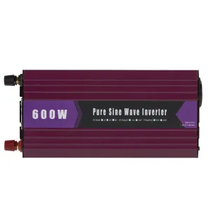 600W Pure Sine Wave Power Inverter DC 12V 24V to AC 220V with Overload Protection High Efficiency Low Power Consumption for Car Truck RV Solar System