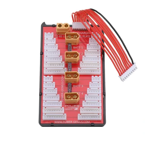 2 IN 1 PG Parallel Charging Board XT60 Plug Supports 4 Packs 2-8S Lipo Battery For RC Models Multicopter Part Accessories