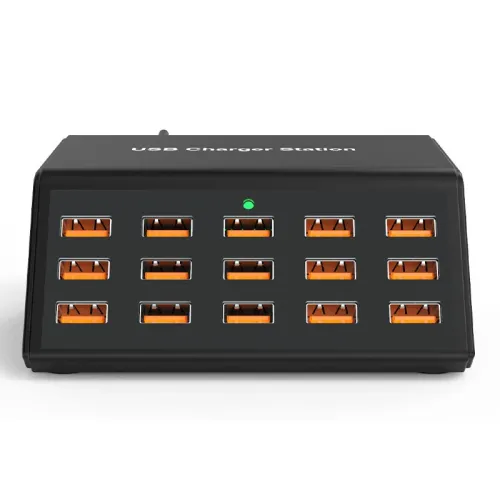 100W 15-Port USB Charger 15xUSB-A Fast Charging Desktop Charging Station EU Plug US Plug for Huawei Pura 70 Ultra for Xiaomi Civi 4Pro for Samsung Galaxy Z Fold6 for iPhone 15 14 13 12 Pro