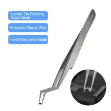 Mechanic Aax-17 Stainless Steel Chip Tin Planting Tweezer Anti Corrosion High Hardness Precision Tool for Mobile Phone Electronic Repair