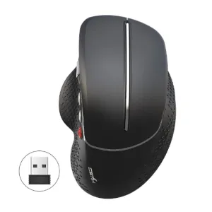 HXSJ T32 2.4G Wireless Vertical Gaming Mouse 1200-4800 DPI Aluminum Side Roller 6 Keys Ergonomic Design Anti Mouse Hand Gamer Mice for PC Laptop Computer