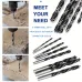 8-Piece Woodworking Drill Bit Set High Carbon Steel Brad-Point Tip 3mm to 10mm Fits Hand Electric Drills with Plastic Case