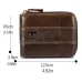 BULLCAPTAIN Genuine Leather Zipper Men Wallets Multi Card Slot ID Card Mini Holder Bags Bussiness Casual Coin Purse