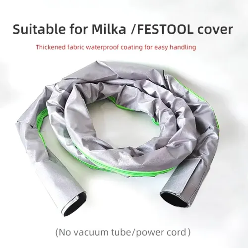 3.5m Dust Extractor Hose Sleeve Fits For Mirka Festool Vacuum Hose Cover Grey and Green Color Only Sleeve