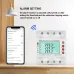 380V 100A Tuya Smart WiFi 3 Phase Bi-Directional Energy Power kWh Meter Over Under Voltage Protector Relay Switch Current Limit Work with Alexa Google Assistant