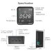 MoesHouse Tuya WiFi Smart Home Temperature Humidity Sensor Air Quality Carbon Dioxide Detector with LED Color Display Alarm Clock APP Remote Monitor