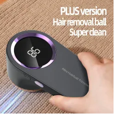 Intelligent Digital Display Fabric Shaver Hair Ball Trimmer Portable Lint Remover with 6 Blade Cutter Head Type C Fast Charging
