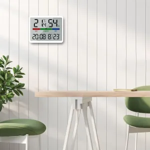 Electronic Multifunctional Magnetic Temperature Clock Wall Clock Digital Alarm Clock Large LCD Display Date Time Temperature and Humidity Display