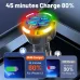 Transparent Car Charger 200W 6 Port USB QC3.0 PD Super Fast Charging Voltage Display LED Light for iOS Galaxy Devices 12V 24V