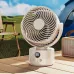 Tevorex Compact USB Rechargeable Desk Fan Quiet Large Battery Display Rotating Cooling Airflow for Home Office Outdoor