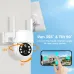 Sovmiku WTD714 4MP HD WiFi PTZ Camera Outdoor Wireless Solar Powered IP Camera Night Vision PIR Motion Detection Two-way Audio Built-in 8000mAh Battery Video IP Surveillance Camera Long Time Standby