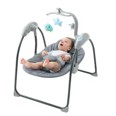 Multi-Functional Electric Baby Bed Sleep Assistant Crib Infant Cradle with Remote Control Rocking Rate & Bluetooth Music Player