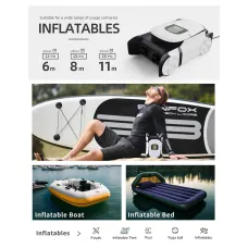 WaveRite/Gicle AP-882L Portable Paddle Board Pump Electric 22PSInflator Pump DC12V Dual Stage Air & Auto-Off Suitable for Inflatable Paddle Board Kayak Portable Boat