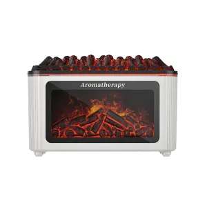 Tevorex USB Desktop Humidifier with Firewood Flame Effect, Aromatherapy Aroma Diffuser for Home, Office