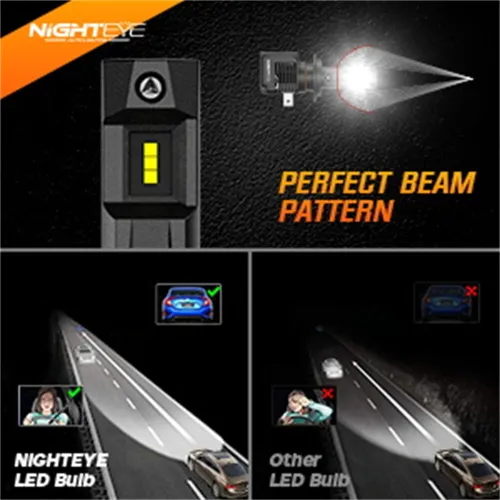 NIGHTEYE A315-S11 100W 22000LM LED Headlight Bulbs IP68 Waterproof H11 9005 9006 Automotive Lighting