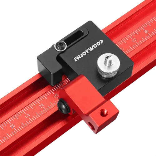 ENJOYWOOD Imperial Extension Guide Rail Woodworking T-track Connector for Track Saw Rail Parallel Guide System