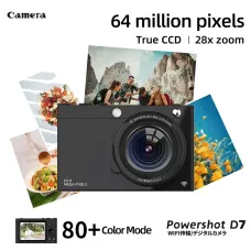 D7 4K Digital Camera 2.83 Inch IPS Display Screen 28X Optical Zoom Portable Vlogging Camera for Beginner Photography HD Video Recording