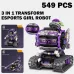 Steam 3IN1 Technical Transform Dragon / Snails / Guitarist / Esports Girl Robot Assembly Building Blocks Kit With Remote Controller Coding Robotic Projects Creative Toys