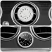 Car Dashboard Decoration Clock High Precision Quartz Clock with Night Glow Alloy Car Clock Watch