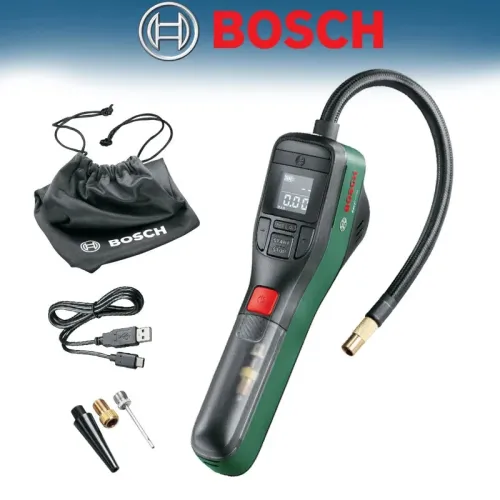 for Bosch Cordless Air Pump EasyPump Digital Display USB-C Rechargeable Mini Compressor Portable Tire Inflator Bike Motorcycle Car up to 150 PSI LED Light