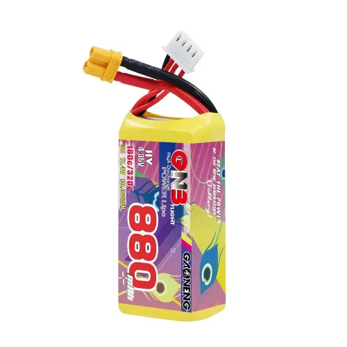 GAONENG GNB LiHV 2S 7.6V / 3S 11.4V / 4S 15.2V / 5S 19.0V / 6S 22.8V / 8S 30.4V 880mAh 160C XT30 LiPo Battery