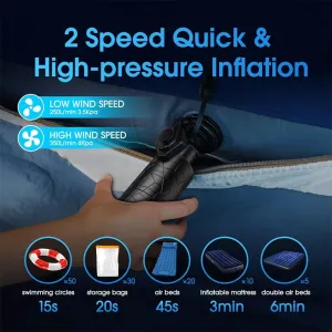 Mini Electric Air Pump For Inflatables Portable Air Mattress Pump Rechargeable Air Pump For Pool Floats Sleeping Pads