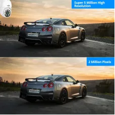 Hiseeu 4HC25 5MP 8CH Wireless CCTV Surveillance Camera System PTZ WiFi Camera with 12-inch Monitor Color Night Vision Two-way Audio Security Cameras Eseecloud APP Support Alexa