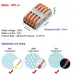5 Pcs Mini Quick Wire Cable Connectors Universal Compact Conductor Splice Cable Push-in Terminal Block SPL1-4 Efficient Wiring Solution Reusable for Soft and Hard Wires
