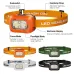 BIKIGHA39 550 Lumens Ultra-Bright Mini Sensor Headlamp Spotlight + Floodlight) Wave Sensing 3-Color Light IP44 Waterproof USB-Rechargeable for Camping Hiking