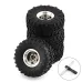 4pcs 1.0 inch Climbing Car Aluminum Alloy Hub Wasteland Wheel Tires for 1/18 TRX4M SCX24 FMS FCX18 FCX24 Furitek FX118 RC Car Parts