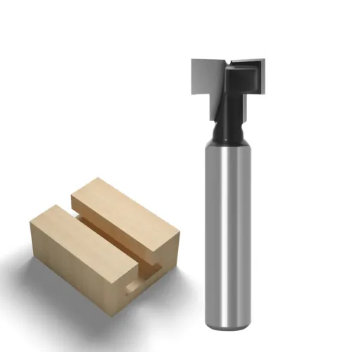 Drillpro 8mm Shank T-Slot Keyhole Cutter Wood Router Bit Carbide Cutter For Wood Hex Bolt T-Track Slotting Milling Cutters