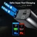 Retractable Car Charger 60W 4 in 1 Super Fast Charge Car Phone Charger Retractable Cables with 2 USB Ports Car Charger Adapter for iPhone 15/14/13/12 Pro Max