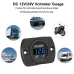 12V 24V Car Voltmeter LED Digital Display Panel Waterproof Waterproof Round Voltage Gauge with Terminals for Car Motorcycle Travel Trailer Truck Boat ATV UTV