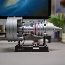 TECHING DM121 Turbofan Engine Model Assembly Kit with Built-in Battery Magnet Creative Desktop Ornaments Physics Experiment Science Education Toys