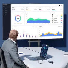 Bakeey TB028 8-in-1 Type-C Docking Station with Dual Bay M.2 NVMe SSD Slot / 4K60Hz HD2.0 / PD100W / 40Gbps USB-C Uplink / 40Gbps USB-C / 10Gbps USB-A / Cooling Fan Switch Aluminum Alloy Tools-free for Laptop TV Computer