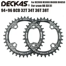 DECKA94+96 BCRound Symmetrical Bicycle Chainwheel 32343638MTB Bike Chainring Mountain Crown For M4000 M4050 GX NX X1 Crank