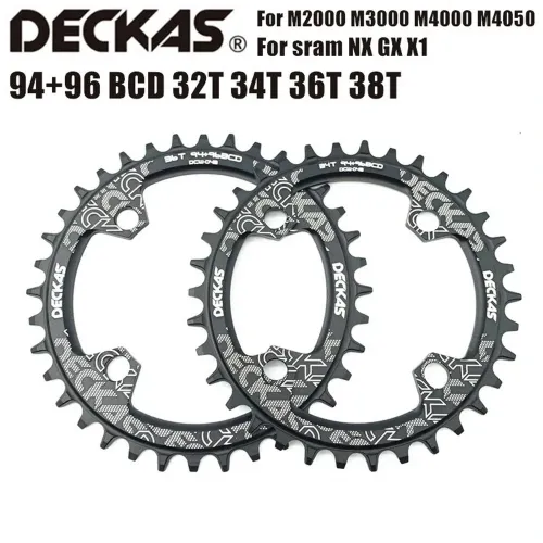 DECKA94+96 BCRound Symmetrical Bicycle Chainwheel 32343638MTB Bike Chainring Mountain Crown For M4000 M4050 GX NX X1 Crank