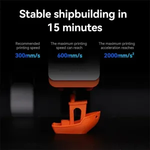 Anycubic Kobra S1 Upgrade Hotend Kit 320C High Temperature 600mm/s Print Speed 20000mm/s Acceleration Hardened Steel Nozzle for High Speed 3D Printing